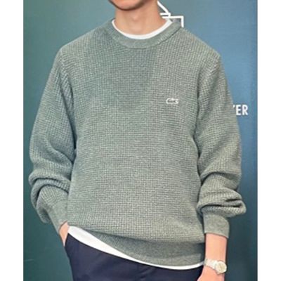 ※新品未使用※ラコステ　ワッフルニットポロシャツ 楽天市場】ラコステ ワッフル ニット オープンカラー シャツ