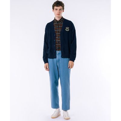 トーナルアーガイル柄 Vネックコットンニットカーディガン | LACOSTE