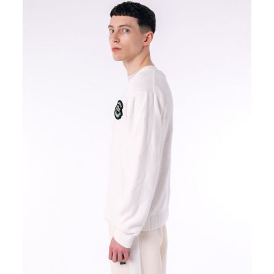 トーナルアーガイル柄 Vネックコットンニットカーディガン | LACOSTE