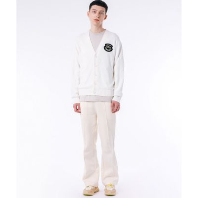 トーナルアーガイル柄 Vネックコットンニットカーディガン | LACOSTE