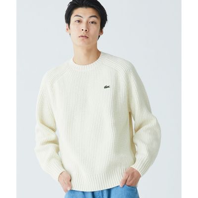 ＜LACOSTE＞エッセンシャルローゲージニットセーター