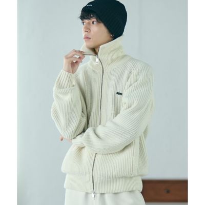 ミドルゲージハイネックジップウールセーター ／ ドライバーズニット