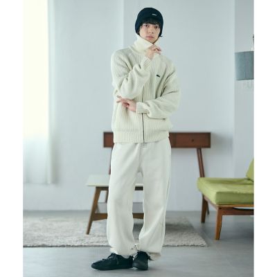 ミドルゲージハイネックジップウールセーター ／ ドライバーズニット