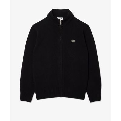 LACOSTE フルジップ ニットジャケット ブラック /BZ94 楽天市場】ラコステ LACOSTE ニット ジャケット 鹿の子 ジップ