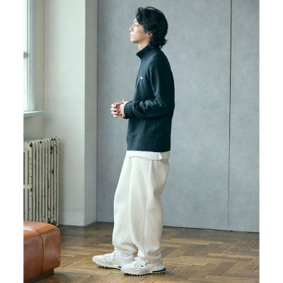 ハイネックフルジップ ウールニットセーター ／ ドライバーズニット