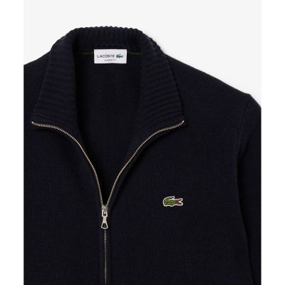 ハイネックフルジップ ウールニットセーター ／ ドライバーズニット