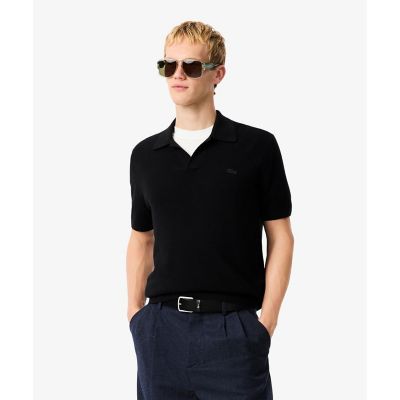 ＜LACOSTE＞オープンカラーワッフルニット