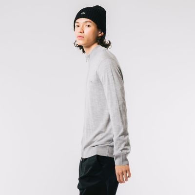 ウォッシャブルウールジップアップニットセーター | LACOSTE