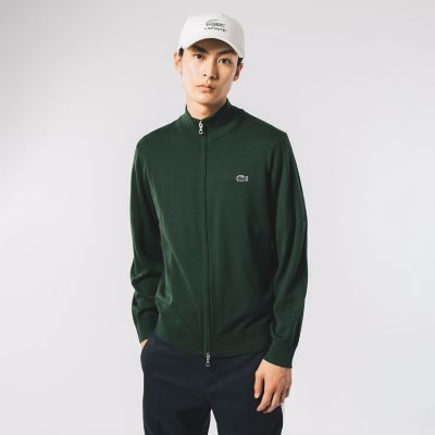 ＜LACOSTE＞ウォッシャブルウールジップアップニットセーター