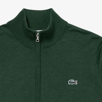 LACOSTE ラコステ ウォッシャブル ウール ジップアップ ニット セーター LACOSTE / ラコステ ウォッシャブルウールジップアップニット