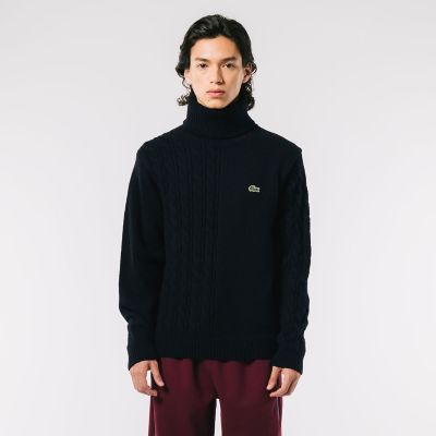 ＜三越伊勢丹/公式＞【SALE】LACOSTE/ラコステ アシンメトリータートルネックニットセーター ネイビー トップス【三越伊勢丹/公式】