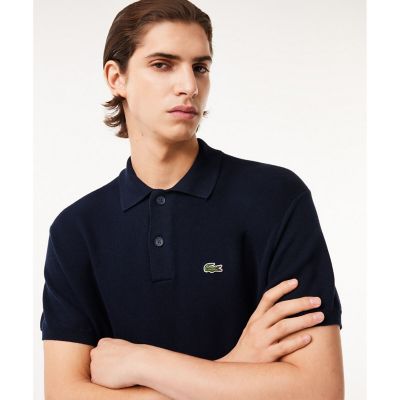 ＜LACOSTE＞ミックスストライプニットポロシャツ