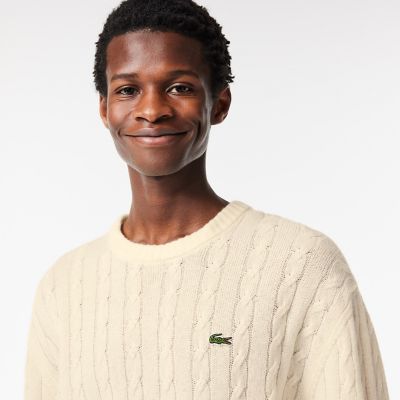 レスポンシブルウールケーブルニットセーター | LACOSTE
