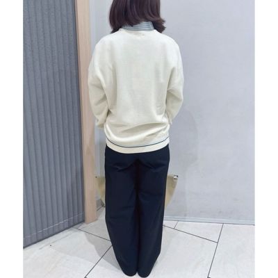 リブニットステッチコットンニットカーディガン