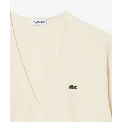 【超美品】ラコステLACOSTE リブニットステッチコットンニットカーディガン リブニットステッチコットンニットカーディガン | LACOSTE/ラコステ