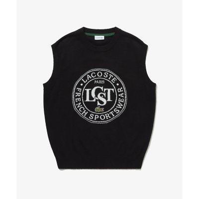 【ラコステ　メンズ】ラコステ LACOSTE ナイロン×コットンジャカードニットベスト ナイロン×コットンジャカードニットベスト | LACOSTE/ラコステ