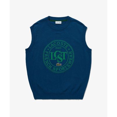【ラコステ　メンズ】ラコステ LACOSTE ナイロン×コットンジャカードニットベスト ナイロン×コットンジャカードニットベスト | LACOSTE/ラコステ