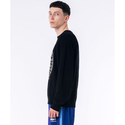 LACOSTE セーター ニット ナイロン×コットン ジャカード