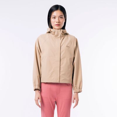 ＜LACOSTE＞撥水　ショート丈　ウィメンズ　ヘムライン　マウンテンパーカー