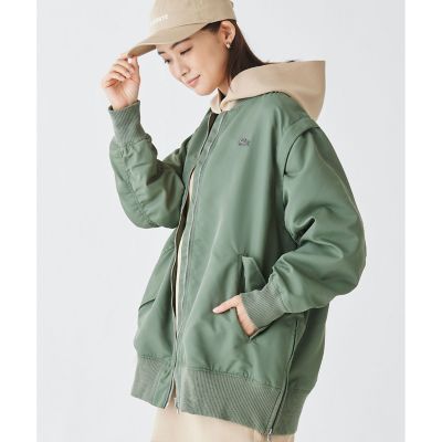 ＜LACOSTE＞２ＷＡＹ　撥水　デタッチャブルスリーブボンバージャケット　／　ボリュームスリーブＭＡー１ブルゾン