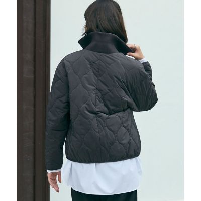 THERMORE中綿 ひょうたんキルティング ハイネックジップ