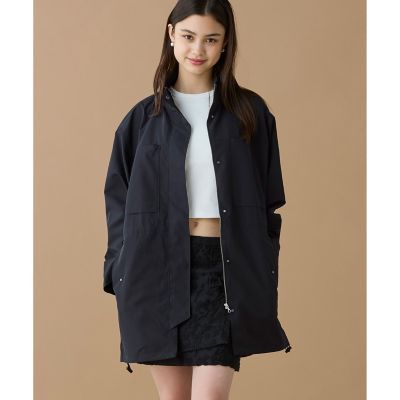 ＜LACOSTE＞撥水　ウエストドローコード　ユーティリティマウンテンパーカー　／　フード収納可