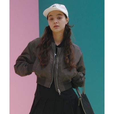 ＜LACOSTE＞クロップド丈　ショートＭＡ－１ジャケット