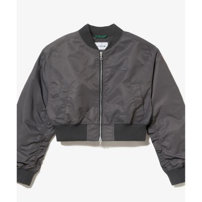 LACOSTE ブラック MA-1 楽天市場】Lacoste ラコステ バックステッチロゴ モノクロ ショート