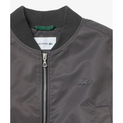LACOSTE ブラック MA-1 楽天市場】Lacoste ラコステ バックステッチロゴ モノクロ ショート