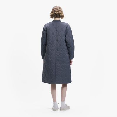 【美品】ラコステ ウールコート 中綿入り 裏地キルティング グレー ウェーブキルトロング中綿コート | LACOSTE/ラコステ | 三越伊勢丹