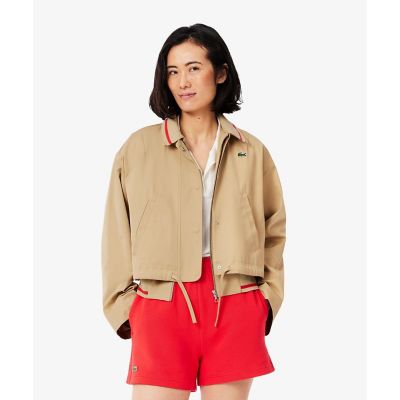 ＜LACOSTE＞配色ライン　レイヤードジャケット　ジップアップブルゾン