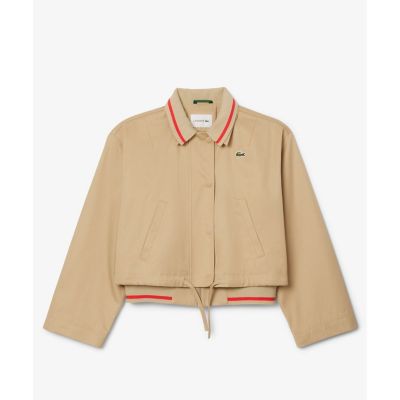 配色ライン　レイヤードジャケット　ジップアップブルゾン