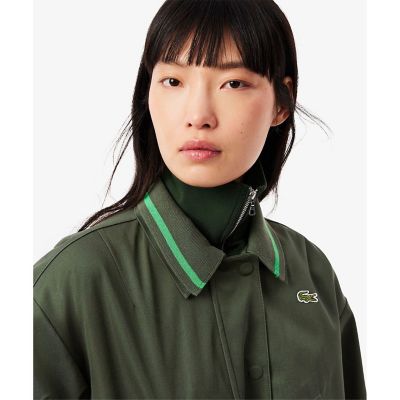 配色ライン　レイヤードジャケット　ジップアップブルゾン