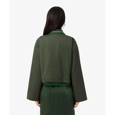 配色ライン　レイヤードジャケット　ジップアップブルゾン