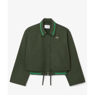 配色ライン　レイヤードジャケット　ジップアップブルゾン
