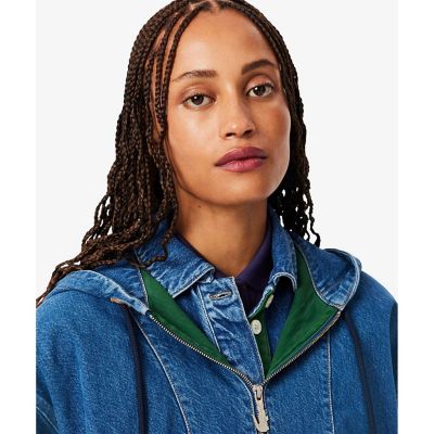 ラコステ デニムアノラック パーカー 38 オーバーサイズデニムアノラックパーカー | LACOSTE/ラコステ