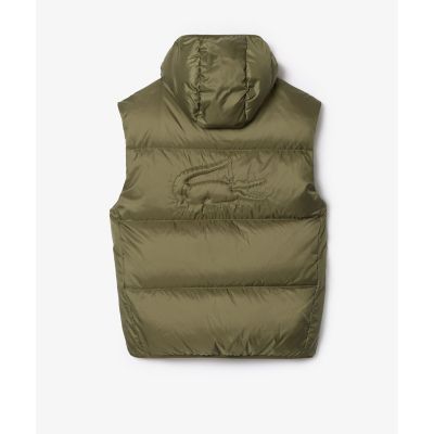 撥水　バックステッチダウンベスト　／　スタンドジップダウン