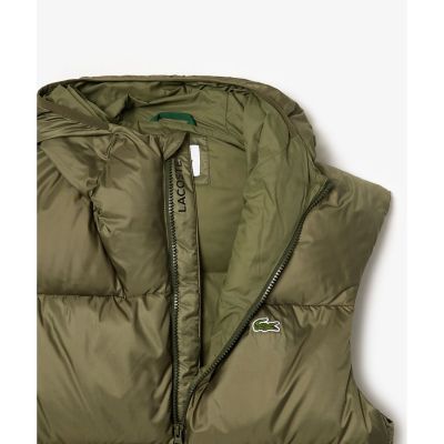 撥水　バックステッチダウンベスト　／　スタンドジップダウン
