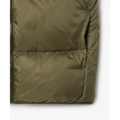 撥水　バックステッチダウンベスト　／　スタンドジップダウン