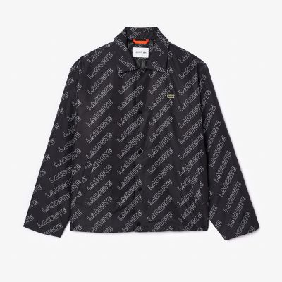 ＜LACOSTE＞グラフィカルネーム総柄ダイヤリップストップジャケット