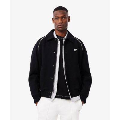 LACOSTE/ラコステ バッジアクセントウールバーシティジャケット ブラック コート・ジャケット【三越伊勢丹/公式】