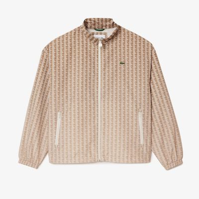 ＜三越伊勢丹/公式＞【SALE】LACOSTE/ラコステ バックプリントモノグラムトラックジャケット ベージュ スポーツウェア【三越伊勢丹/公式】