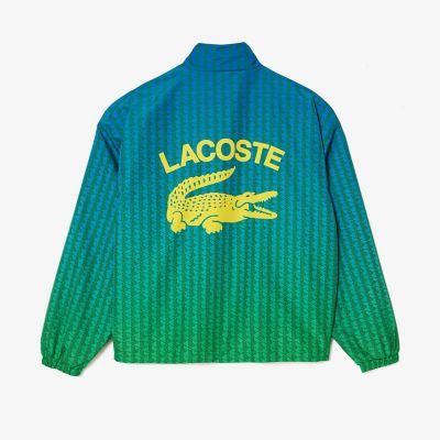 ＜三越伊勢丹/公式＞【SALE】LACOSTE/ラコステ バックプリントモノグラムトラックジャケット グリーン スポーツウェア【三越伊勢丹/公式】