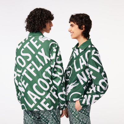 Ｌａｃｏｓｔｅ ｘ Ｎｅｔｆｌｉｘ』 総柄コーチジャケット 