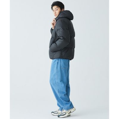 撥水　バックステッチ　スタンドカラー　フーデッドダウンジャケット
