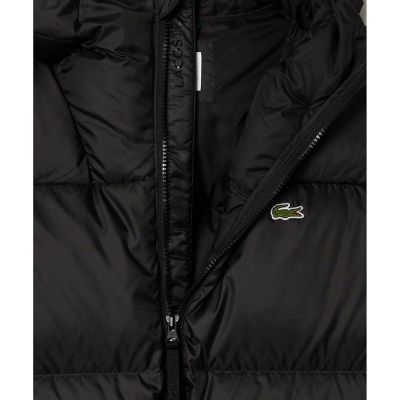 撥水　バックステッチ　スタンドカラー　フーデッドダウンジャケット