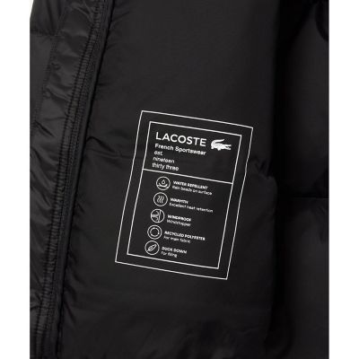 撥水 バックステッチ スタンドカラー フーデッドダウンジャケット