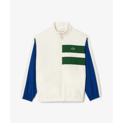＜LACOSTE＞アシンメトリーパネルボーダートラックジャケット
