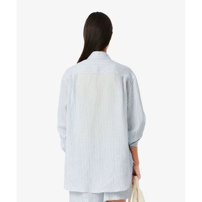 LACOSTE / ラコステ コットンポプリン オーバーサイズストライプシャツ LACOSTE｜コットンポプリン オーバーサイズストライプシャツ