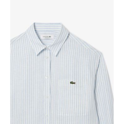 LACOSTE / ラコステ コットンポプリン オーバーサイズストライプシャツ LACOSTE｜コットンポプリン オーバーサイズストライプシャツ